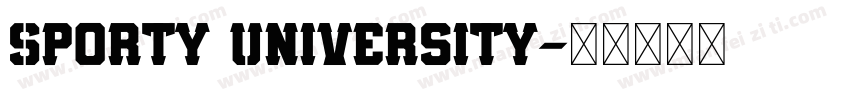 Sporty University字体转换